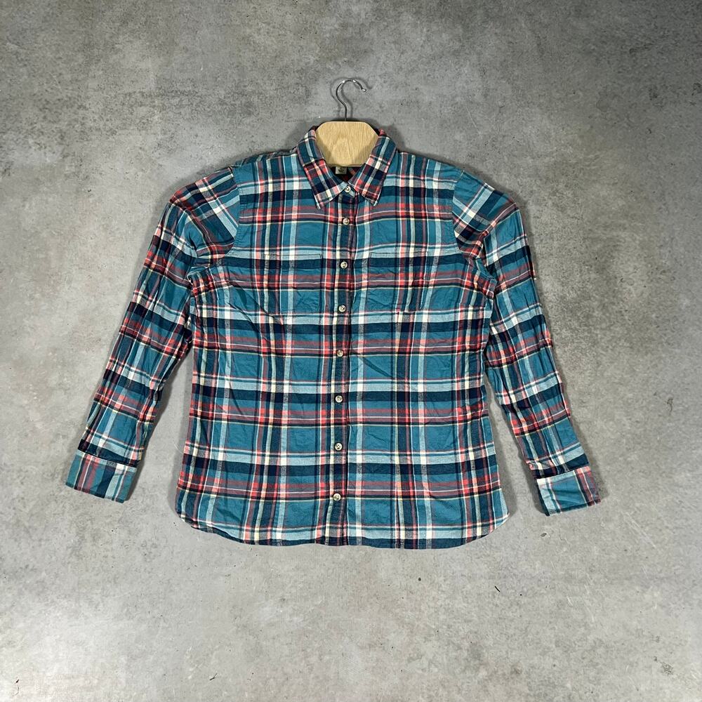 L.L.Bean Plaid Flannel Blue Button Down Shirt Men's Size Small